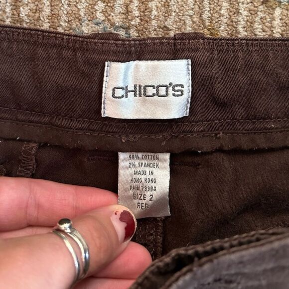 Chico's Rich Brown Trousers - Picture 2 of 6